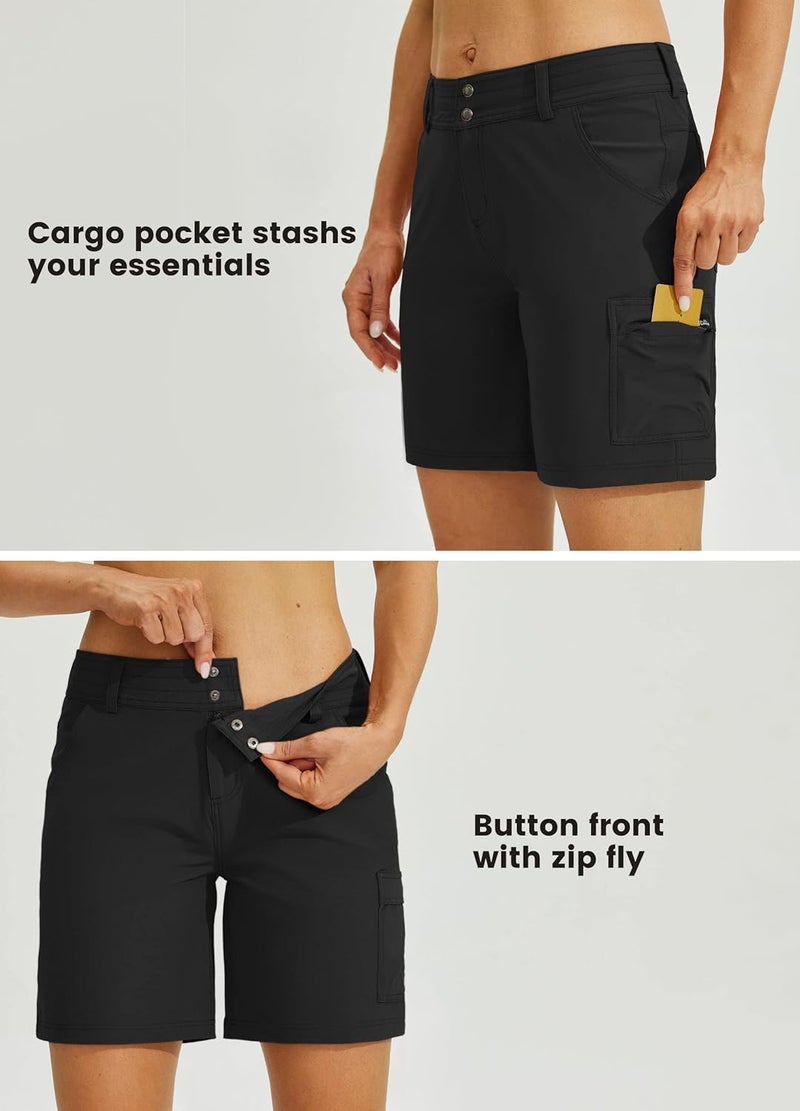 Willit Women's Golf Hiking Shorts Cargo Quick Dry Athletic Shorts Casual Summer Shorts with Pockets 7" - Image 5